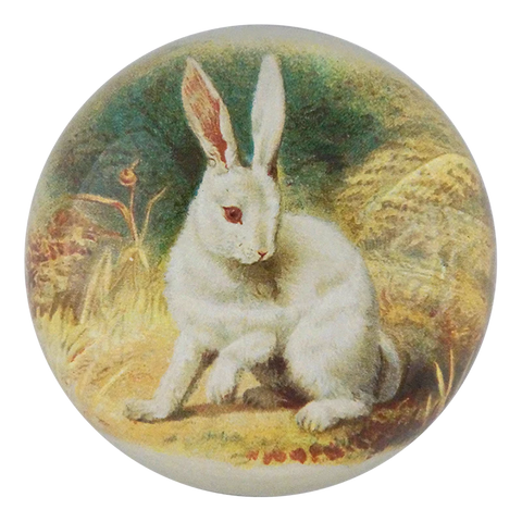 White Bunny Paperweight