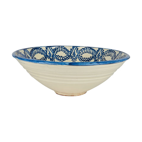 Ceramic Blue Serving Bowl