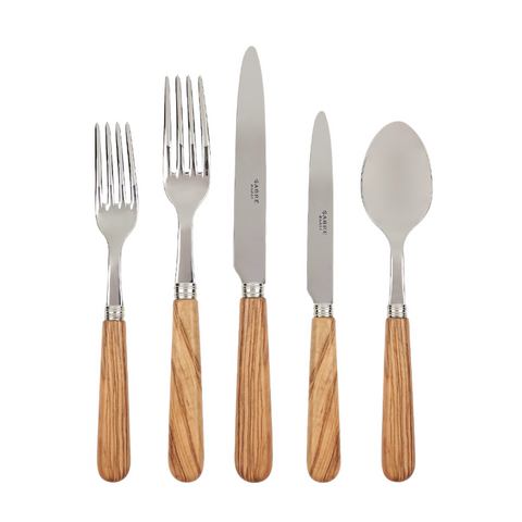 Classic Olive Wood Cutlery (Set of Five)