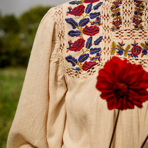 Nan Silk Embroidery Dress