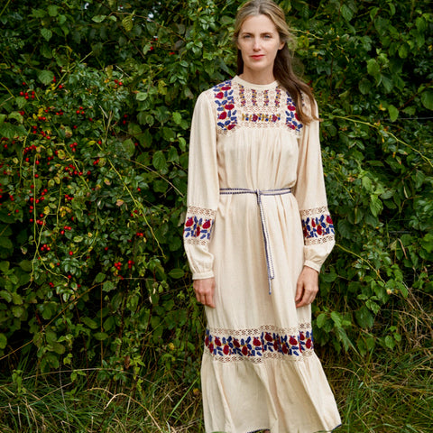 Nan Silk Embroidery Dress