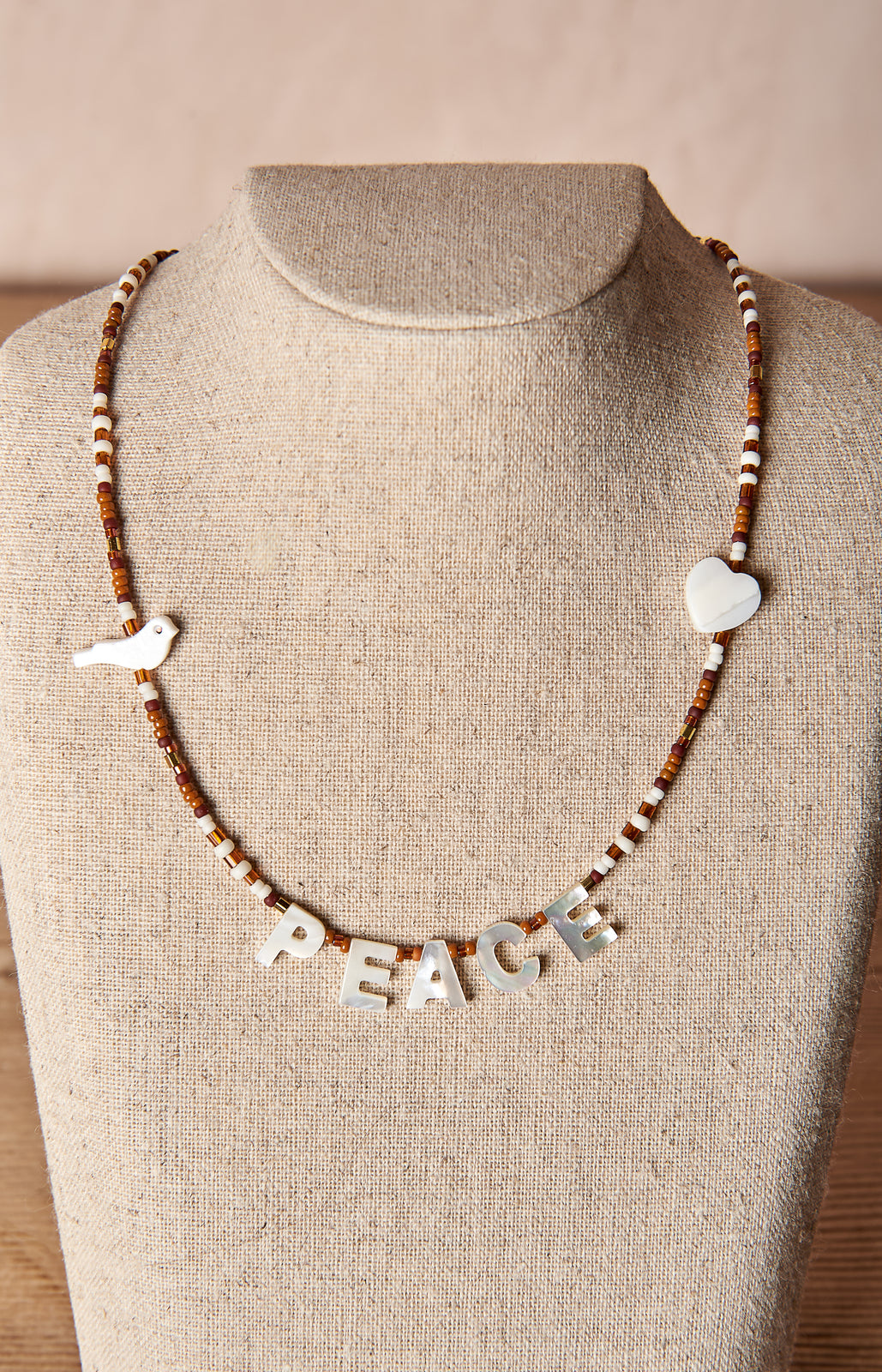 PEACE Beaded Necklace
