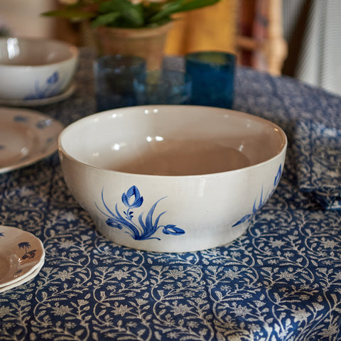 Blue Delft Floral Salad Bowl (Large)