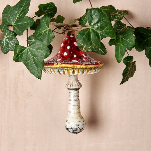 Mushroom Glass Ornament