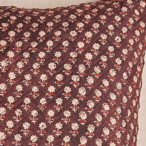 Blue Daisy Quilted Cushion Cover