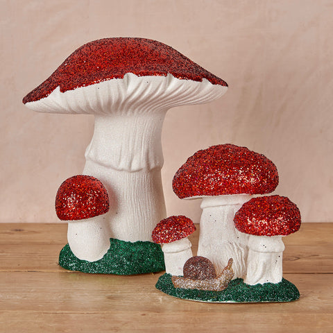 Glitter Mushroom Decorations