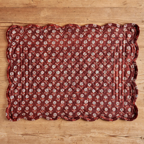 Blue Daisy Quilted Placemat