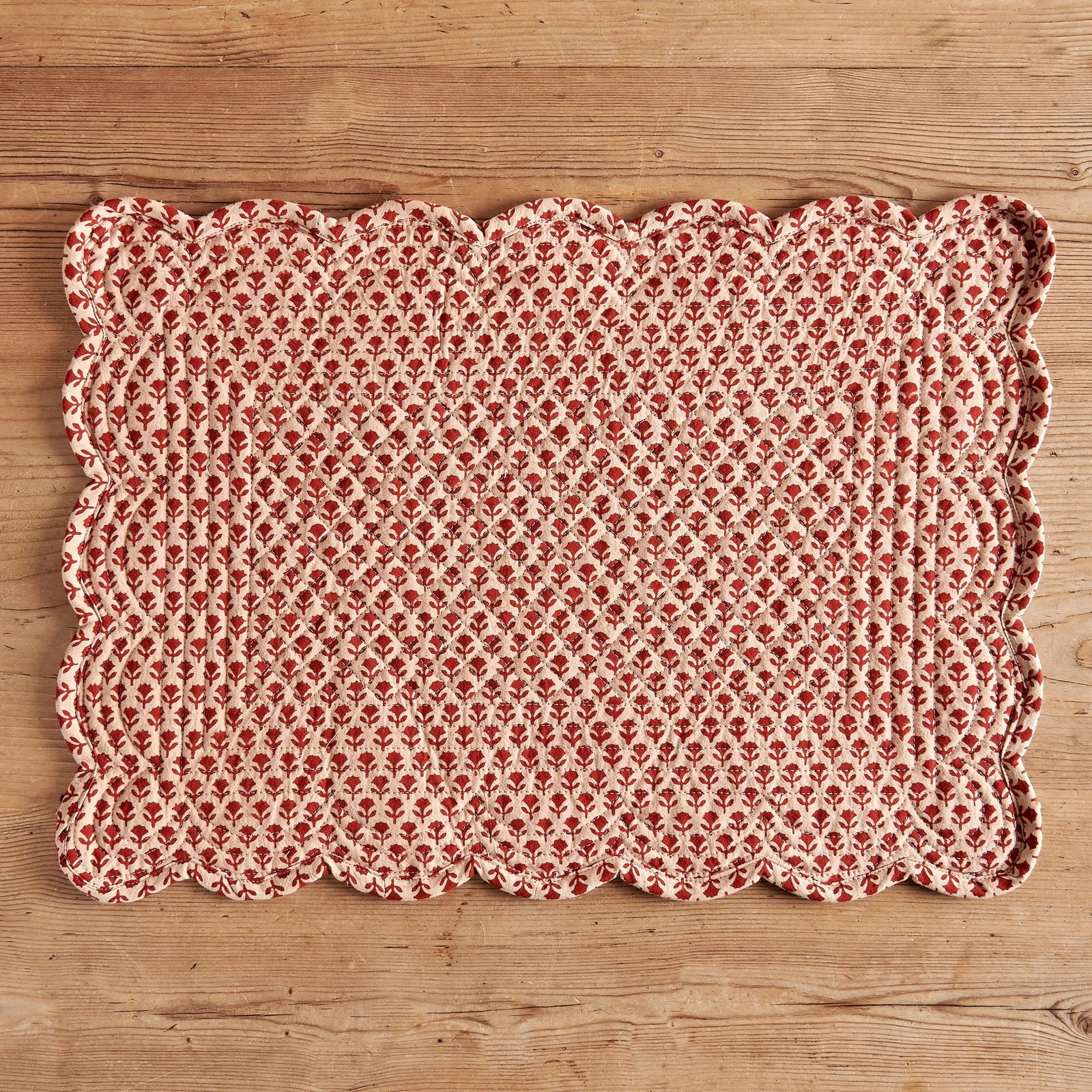 Red Carnation Quilted Placemat