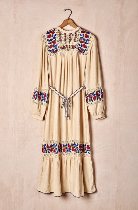 Nan Silk Embroidery Dress