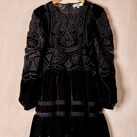 Eliana Embroidery Long Sleeve Dress