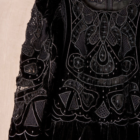 Eliana Embroidery Long Sleeve Dress