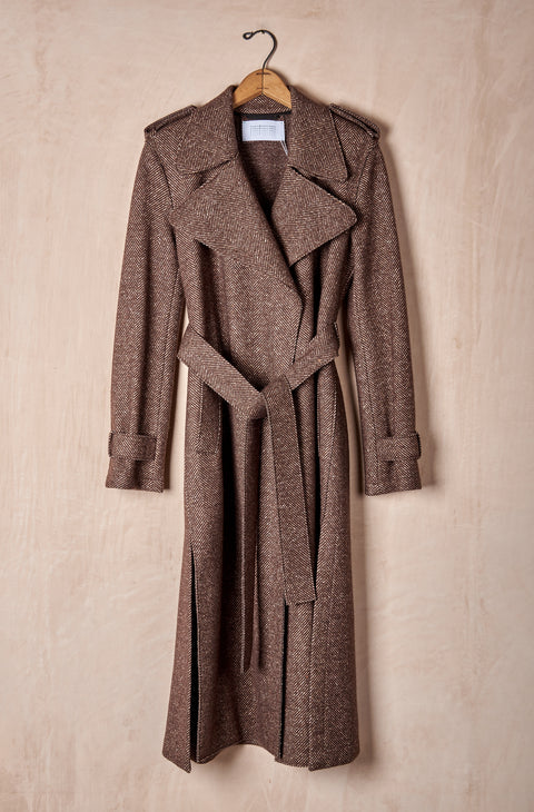 Military-style, Cashmere-wool Trench Coat