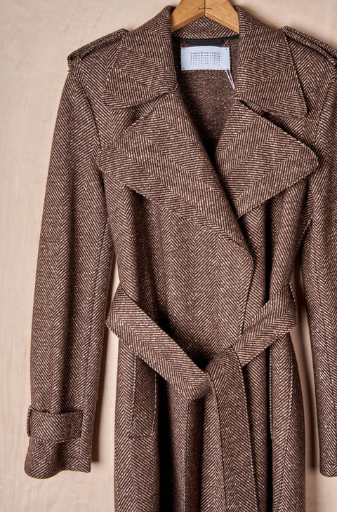 Military-style, Cashmere-wool Trench Coat