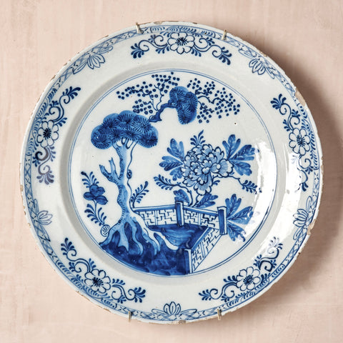 Antique Delft Plate, 18th Century (pair)