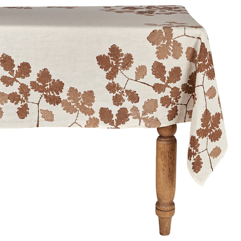Oak Leaves Linen Tablecloth