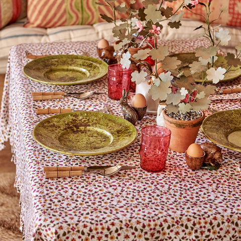 Multi-Coloured Ditsy Floral Cotton Tablecloth