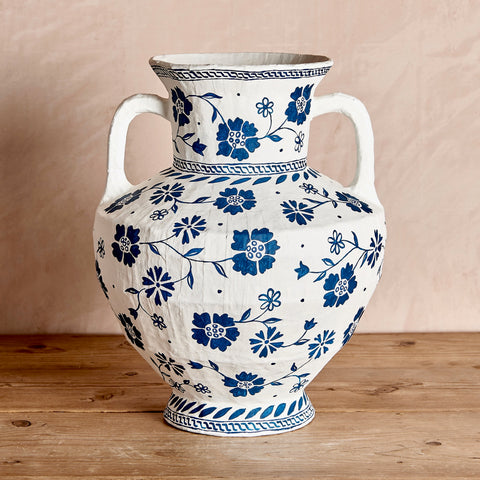 Handmade Papier-Mâché Cyprus Amphora Vase