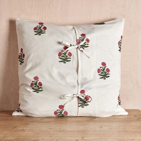 Hand Quilted Poppy Cushion Cover