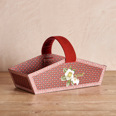 Holly Decoupage Stationary Trug