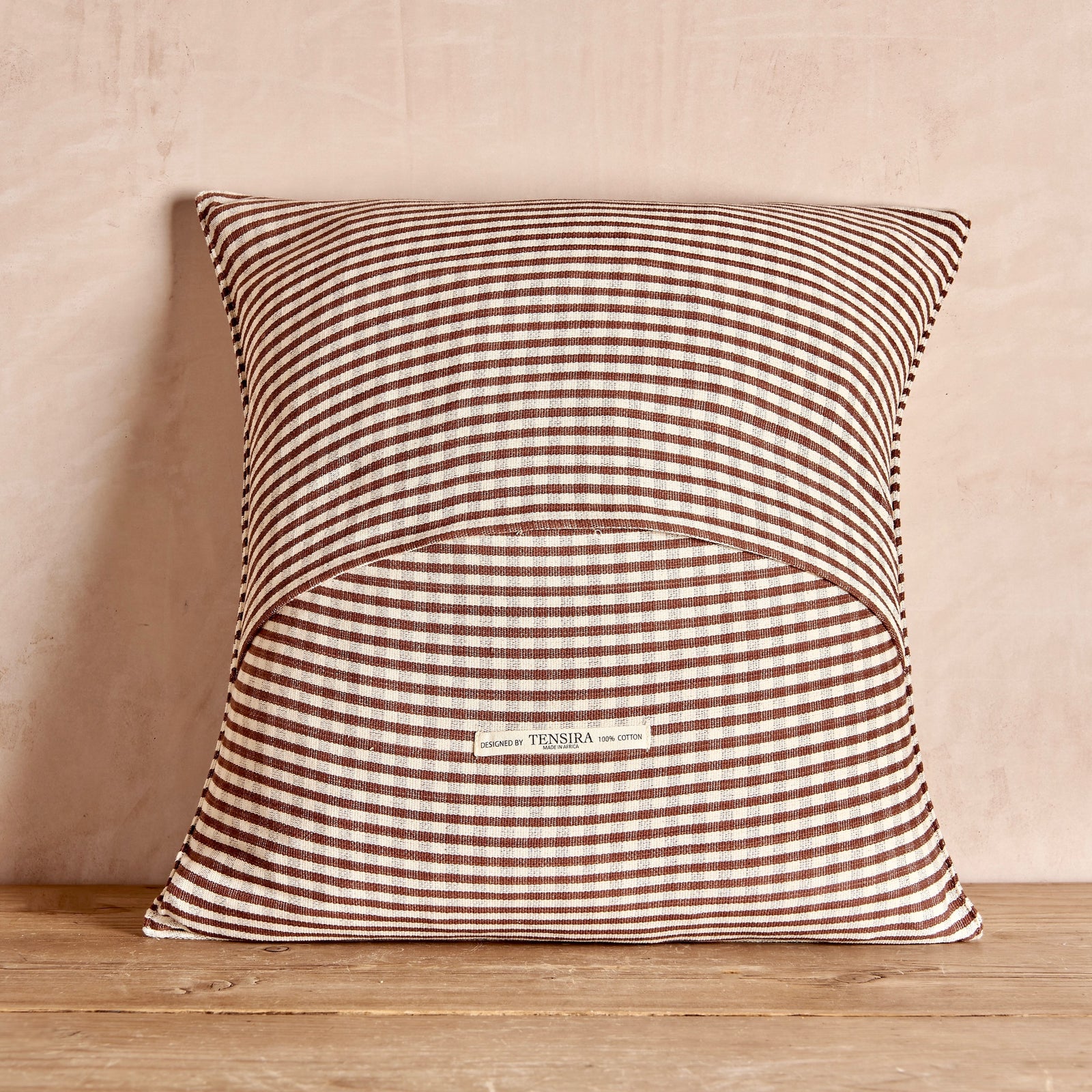 Chocolate Brown Check Cushion Cover