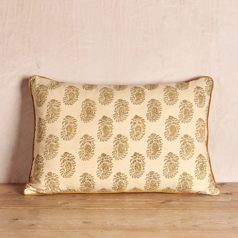 Vintage Kantha And Block Print Cushion