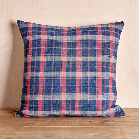 French Vintage Plaid Cushion