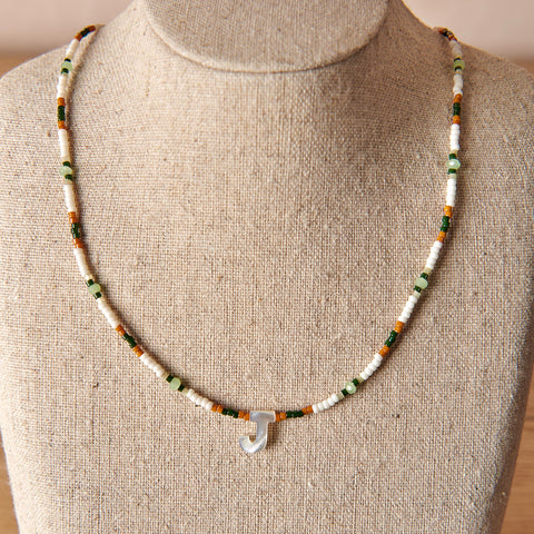 Custom Icey Green Beaded Necklace