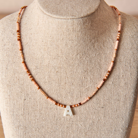 Custom Winter Blush Beaded Necklace