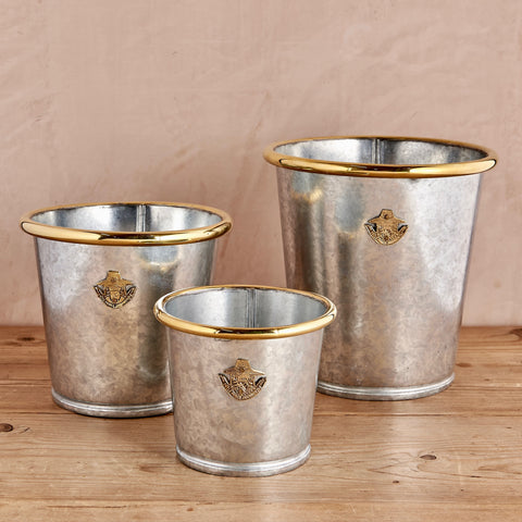 Galvanised Steel Flowerpots