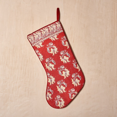 Vintage Kantha Stocking