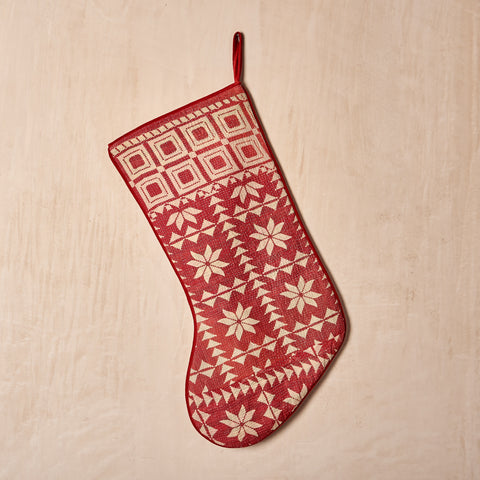 Vintage Kantha Stocking