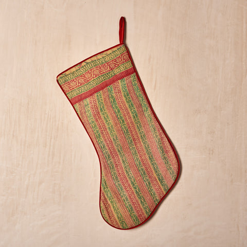 Vintage Kantha Stocking