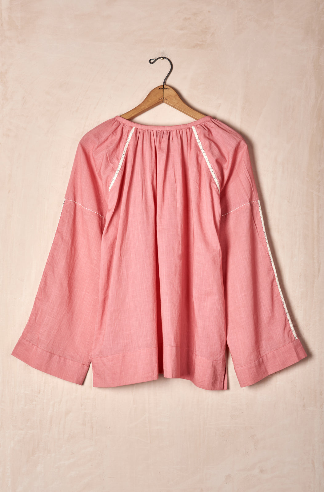 Rosie Cotton Top, Pink Cutter Brooks