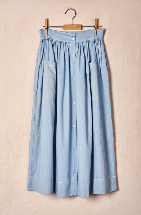 Rosie Cotton Skirt, Blue