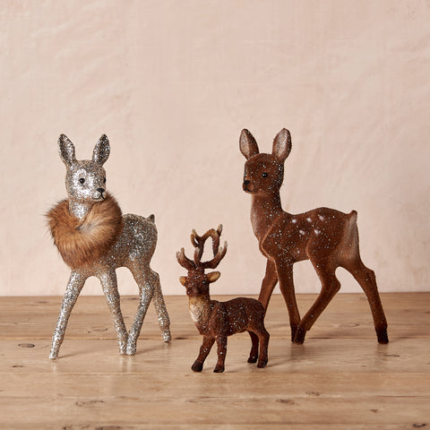 Glitter Deer Decorations