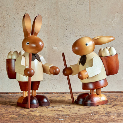Handmade Wooden Bunny Decorations