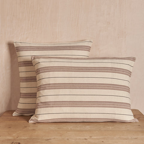 Chocolate Brown Stripe Cushion Cover