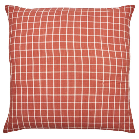 Red Check Hand Woven Floor Cushion