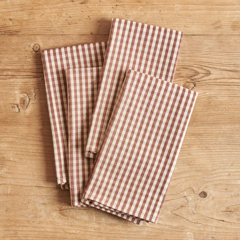 Chocolate Brown Check Napkin
