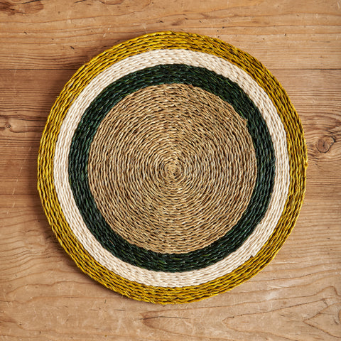 Tri-Coloured Sisal Placemat