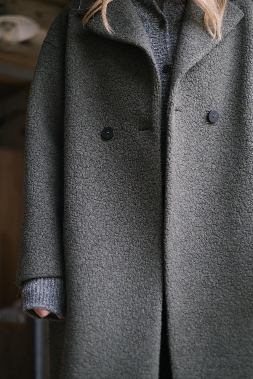 Boucle Teddy Bear Coat Cutter Brooks