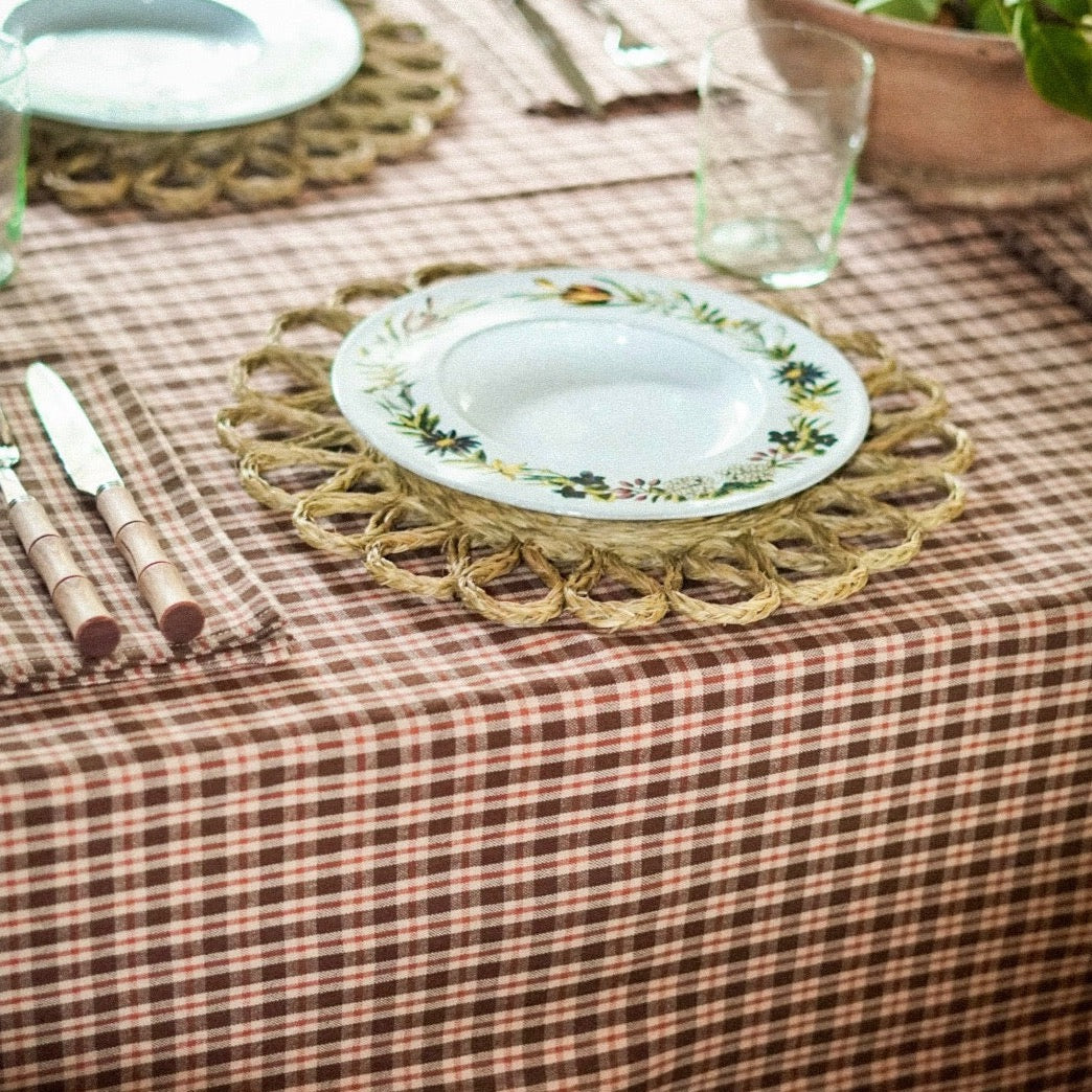 Hudson Plaid Tablecloth