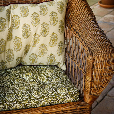 Printed Cotton Chair Pad