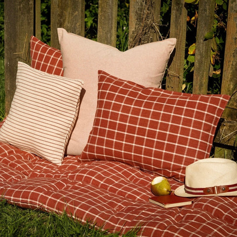 Red Check Cushion Cover