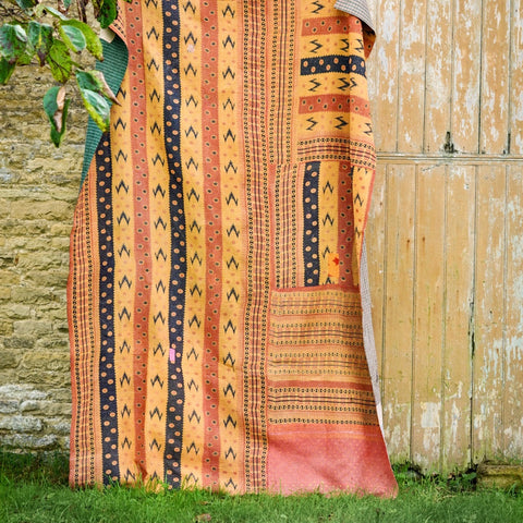 Vintage Indian Kantha Quilt