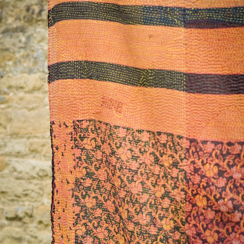 Vintage Indian Kantha Quilt