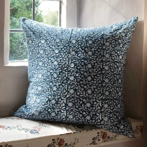 Hand Quilted Floral Cushion Cover