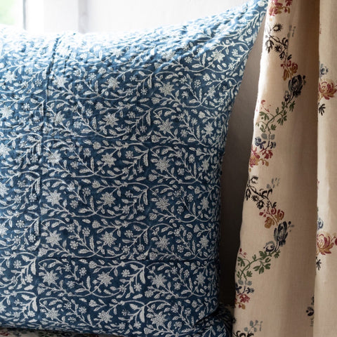 Hand Quilted Floral Cushion Cover
