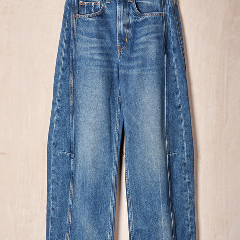 Relaxed Cuffed Lasso Cotton Jean