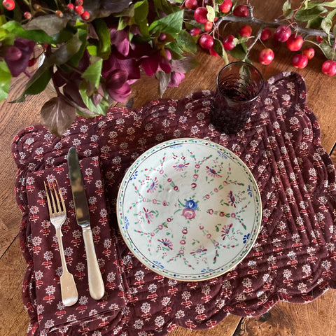 Blue Daisy Quilted Placemat